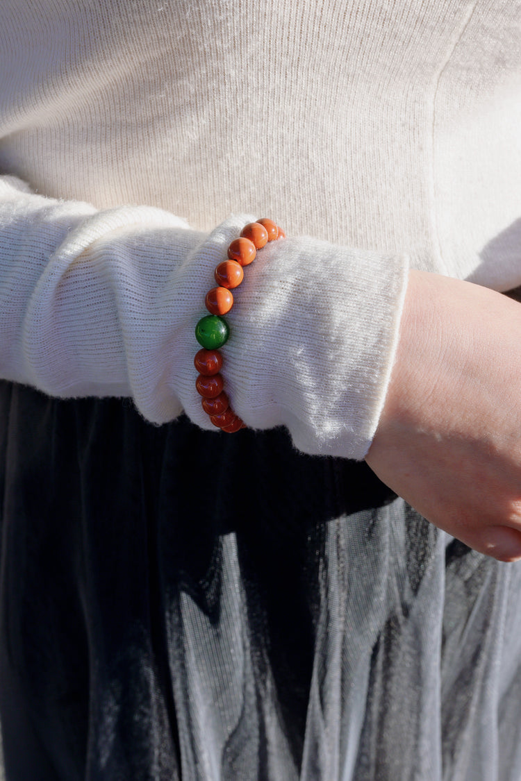 Fortune Flow Bracelet | Canada B.C. Jade Red Jasper