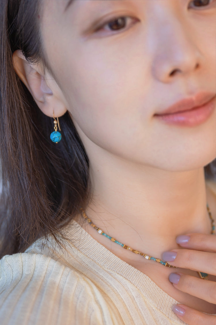 Blessed Moment Earrings | Natural Turquoise