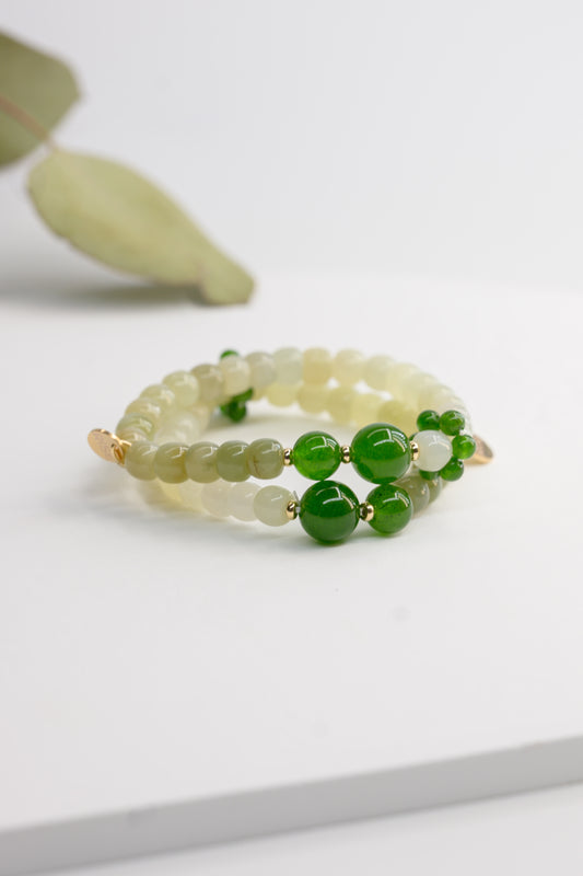 Fortune Flow Bracelet | Brazil Nephrite Jade(AA) Canada B.C Jade(AA)