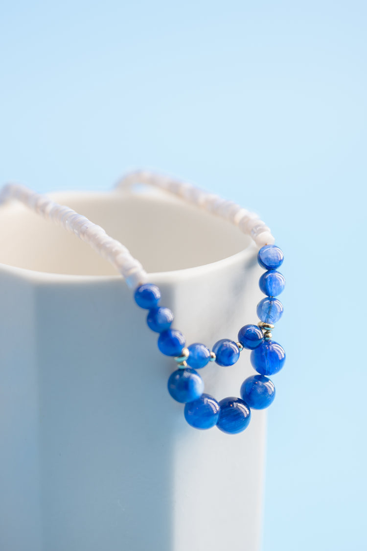 Celestial Blue Waves Necklace | Kyanite (AA)