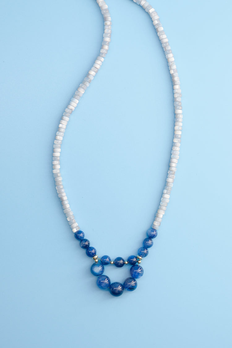 Celestial Blue Waves Necklace | Kyanite (AA)