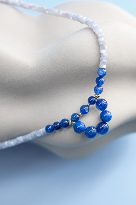 Celestial Blue Waves Necklace | Kyanite (AA)