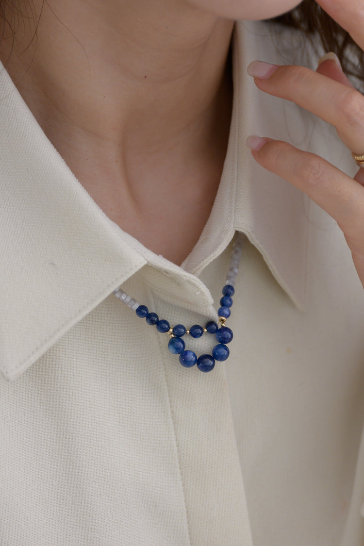 Celestial Blue Waves Necklace | Kyanite (AA)