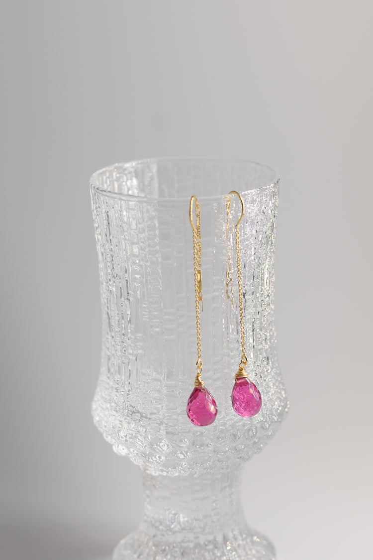 Cha-Cha Rubellite Drop Earrings