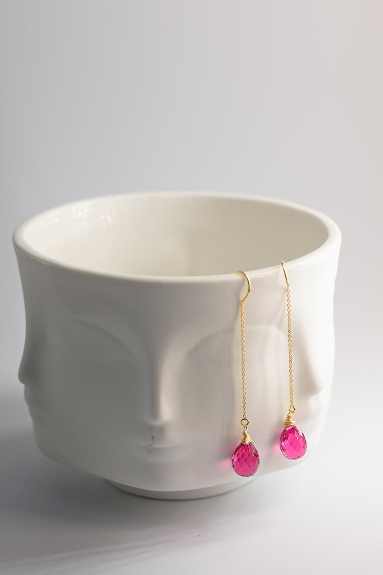 Cha-Cha Rubellite Drop Earrings