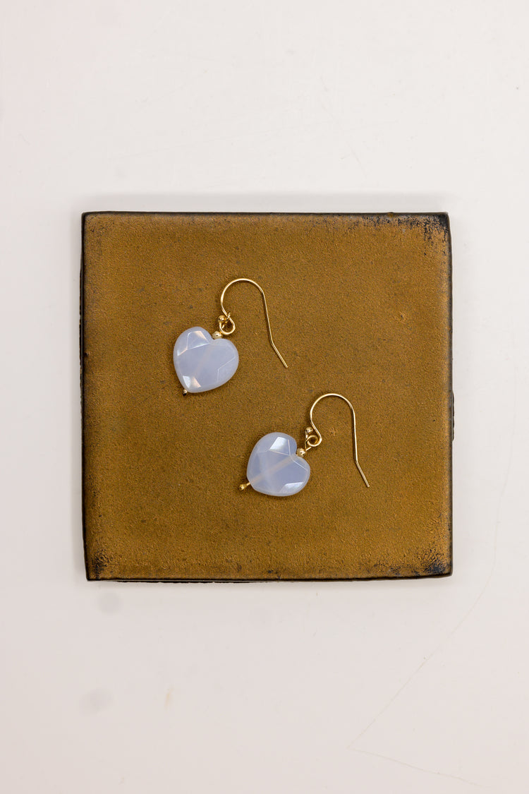 Lone Bloom Earrings | Chalcedony