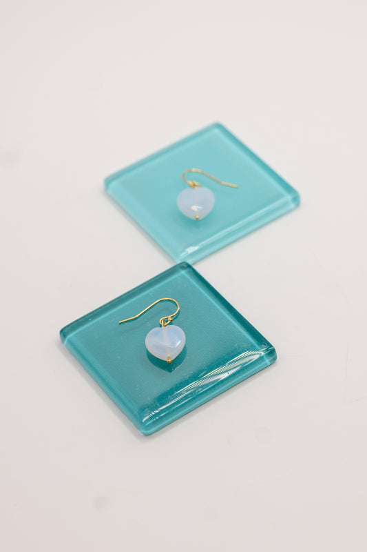 Lone Bloom Earrings | Chalcedony