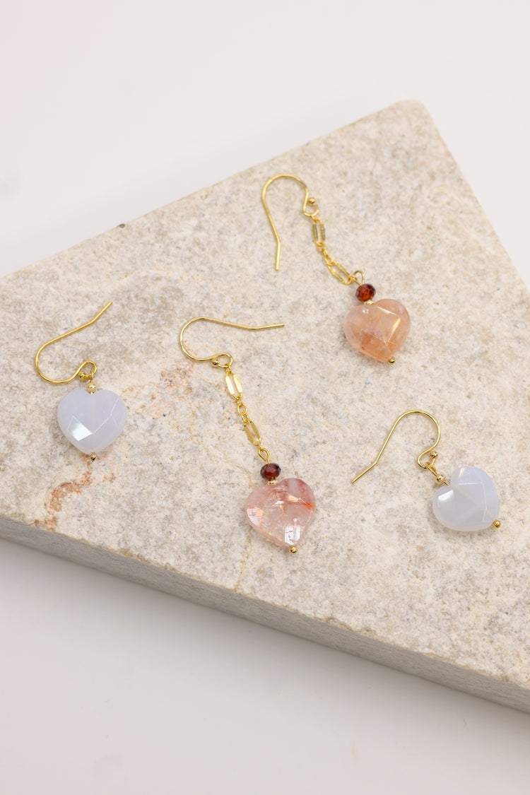 Lone Bloom Earrings | Chalcedony