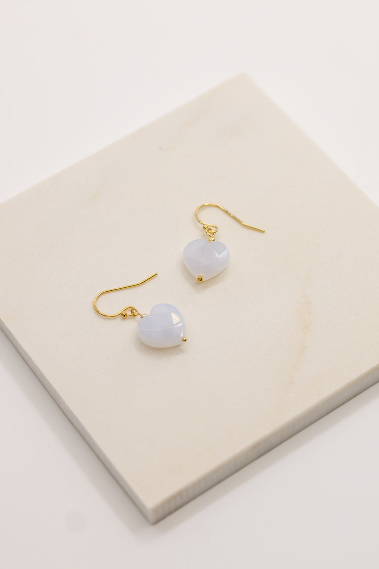 Lone Bloom Earrings | Chalcedony