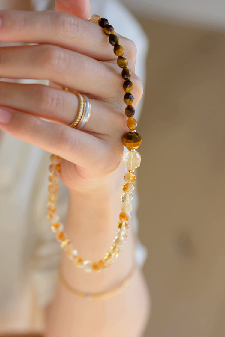 Golden Ambition Double-lined Bracelet | Golden Citrine Onyx Tiger Eye