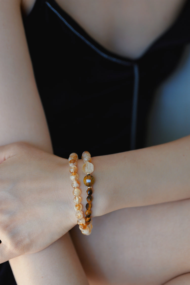 Golden Ambition Double-lined Bracelet | Golden Citrine Onyx Tiger Eye