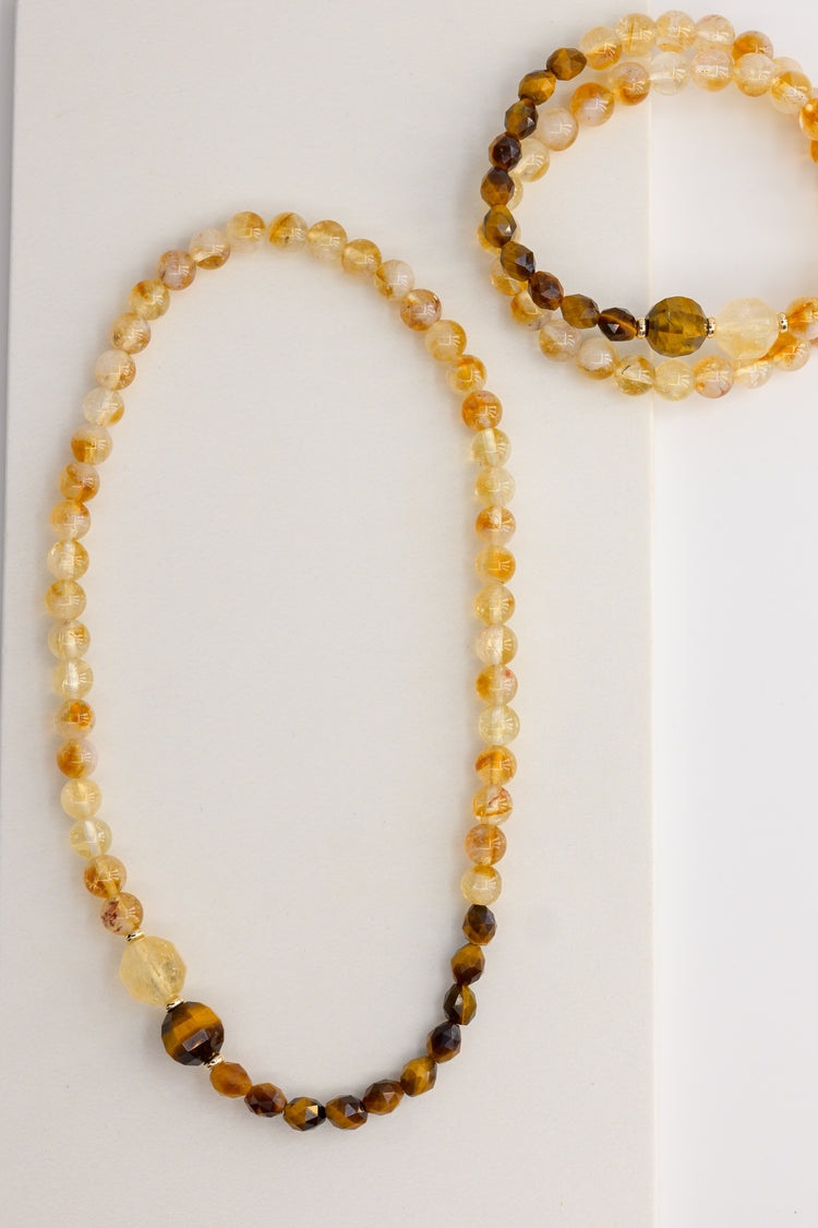 Golden Ambition Double-lined Bracelet | Golden Citrine Onyx Tiger Eye