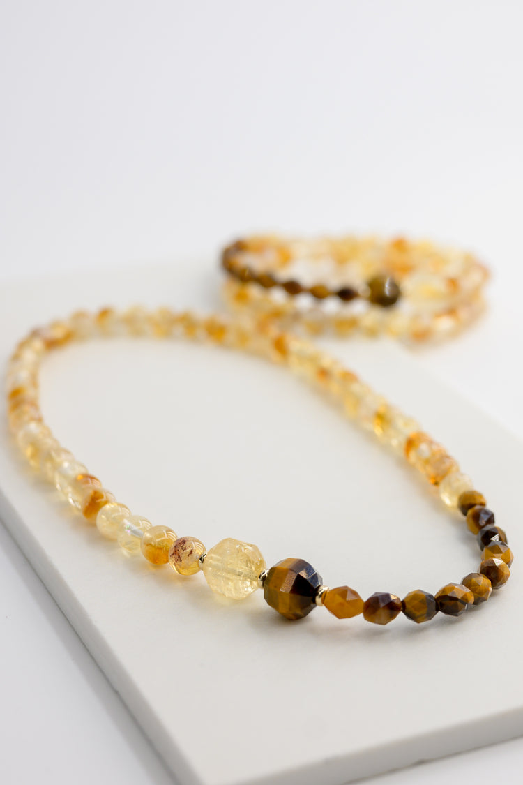 Golden Ambition Double-lined Bracelet | Golden Citrine Onyx Tiger Eye