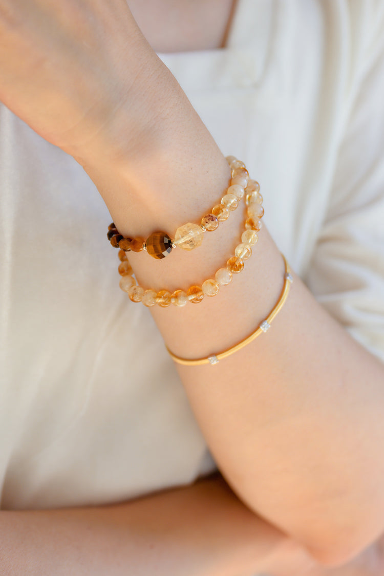 Golden Ambition Double-lined Bracelet | Golden Citrine Onyx Tiger Eye