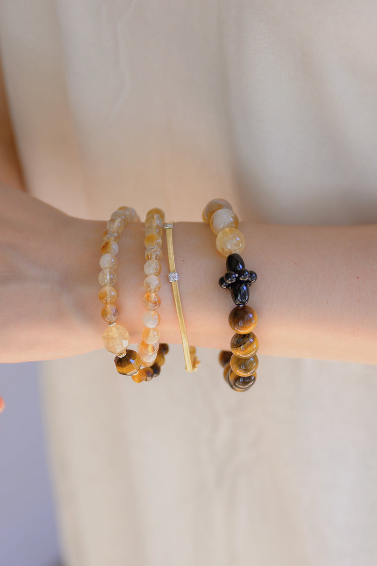 Golden Ambition Double-lined Bracelet | Golden Citrine Onyx Tiger Eye