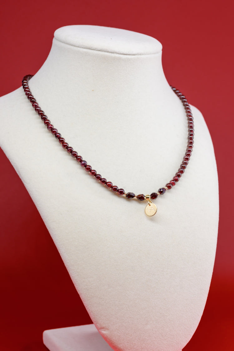 Crimson Strength Necklace | Garnet