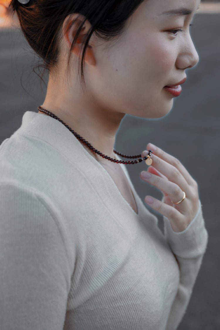 Crimson Strength Necklace | Garnet