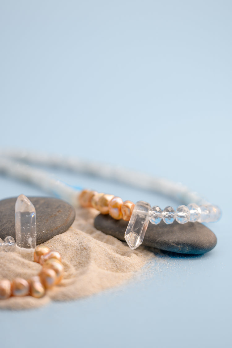 Crystal Clear Shores Necklace | Aquamarine Rock Crystal