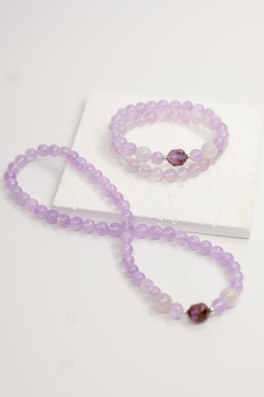 Visionary Spark Double-lined Bracelet | Lavender Amethyst Auralite-23