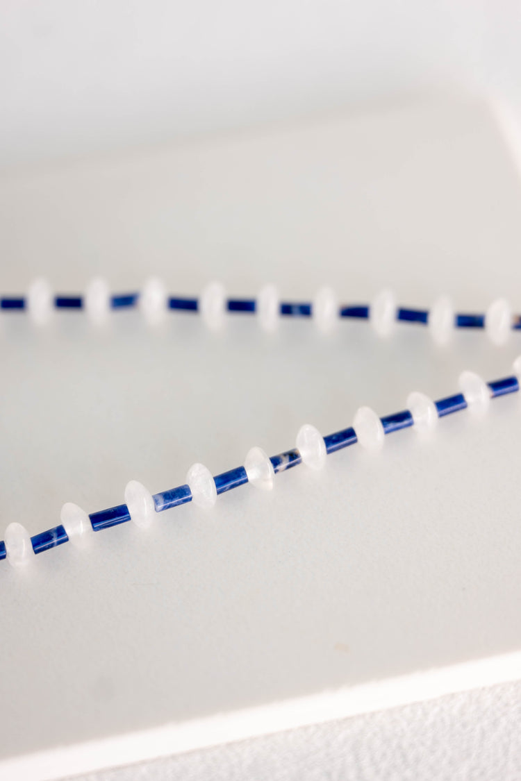 Deep Logic Lariat Necklace | Sodalite (A) Rock Crystal Quartz
