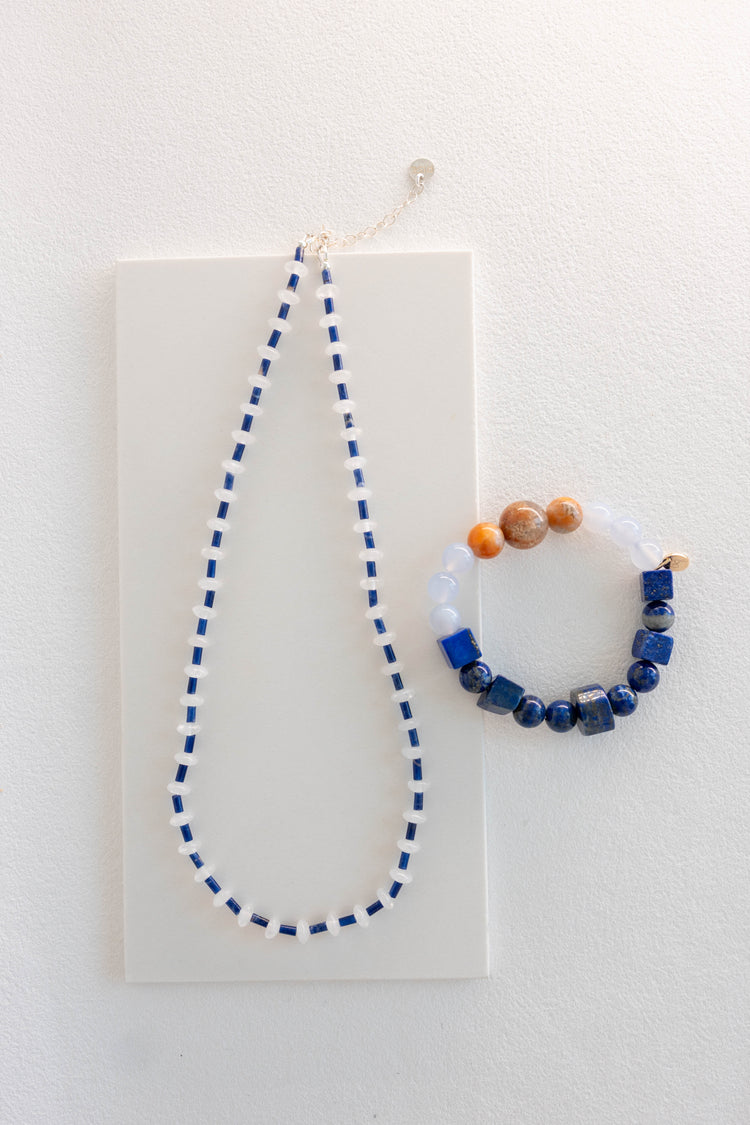 Deep Logic Lariat Necklace | Sodalite (A) Rock Crystal Quartz