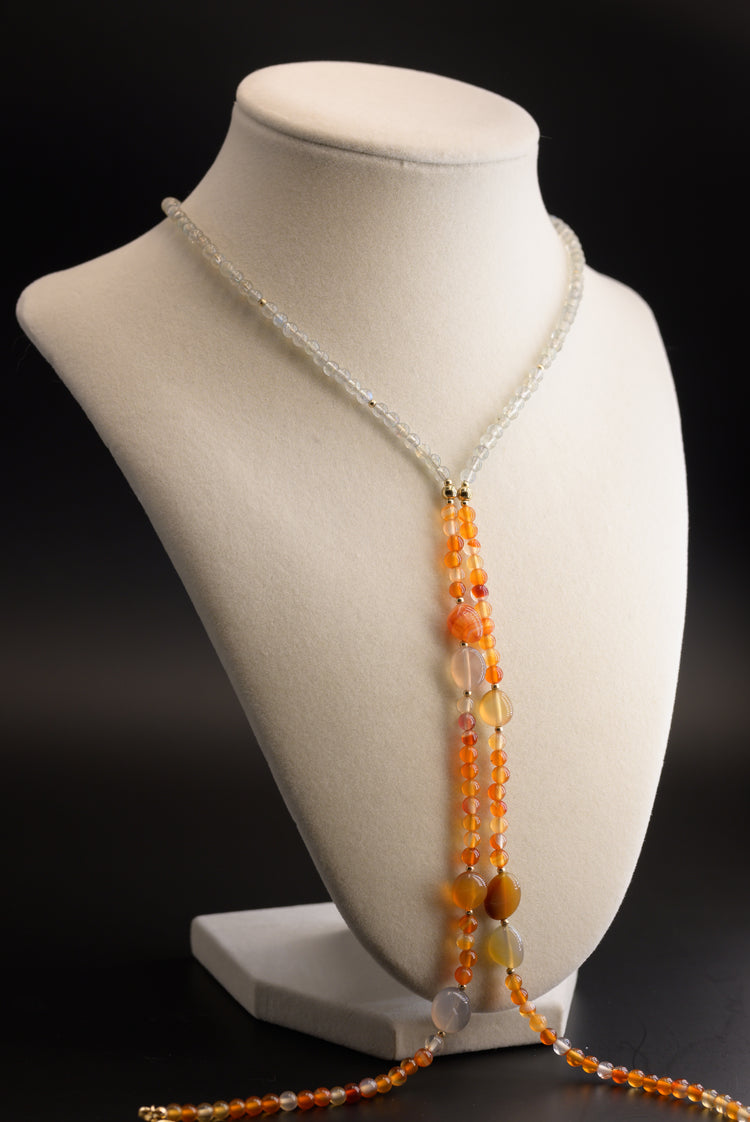 Passion Sonata 7in1 Carnelian Labradorite Necklace