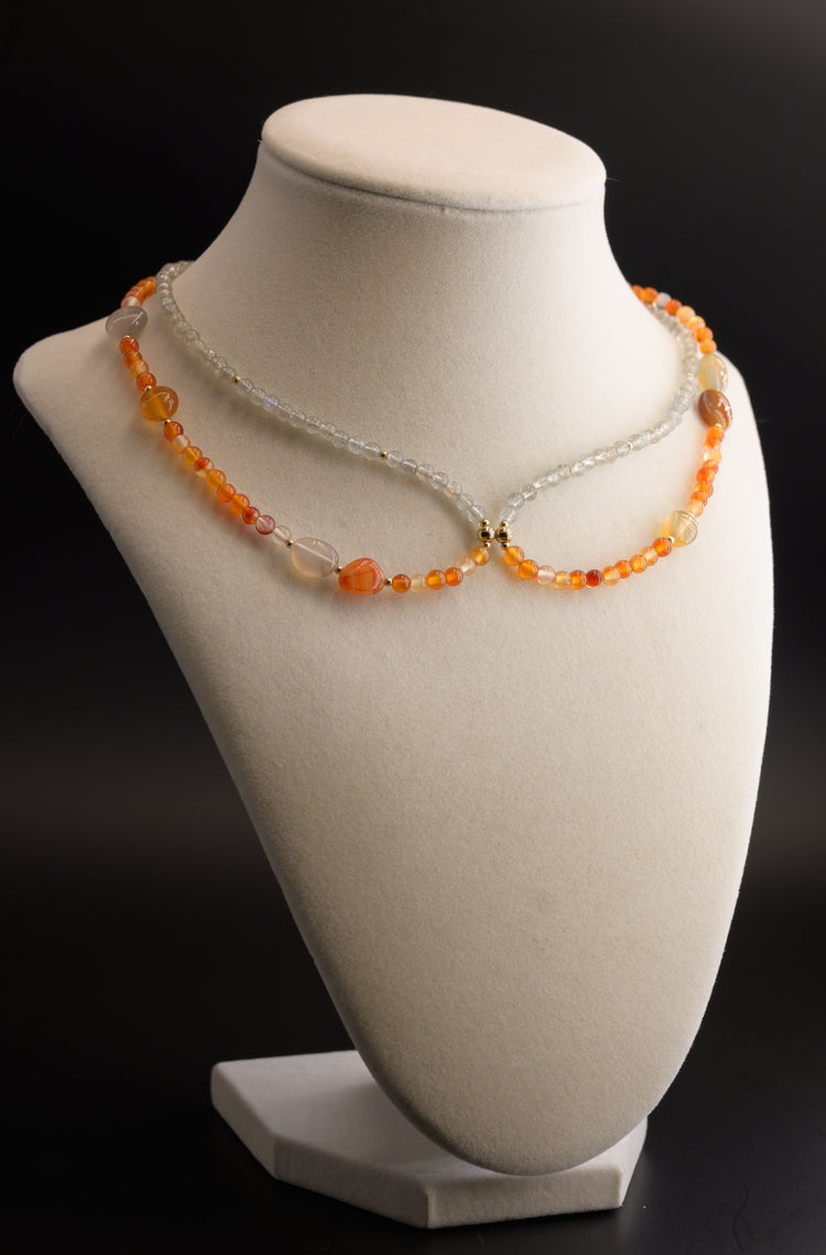 Passion Sonata 7in1 Carnelian Labradorite Necklace