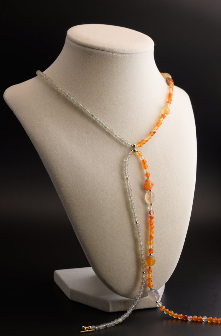 Passion Sonata 7in1 Carnelian Labradorite Necklace