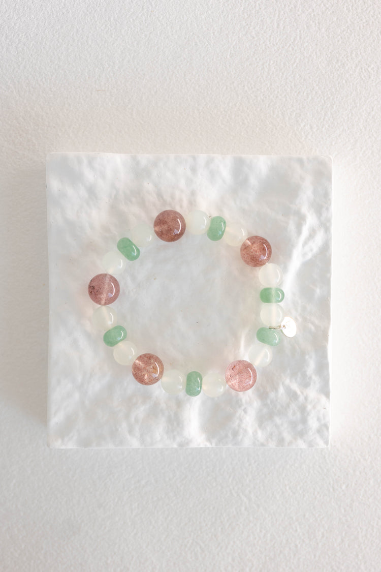 Eternal Youth Bracelet | Green Aventurine New Jade Strawberry Quartz