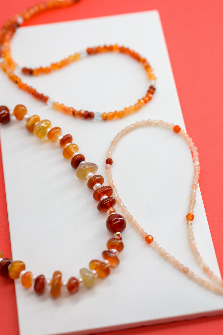 Fierce Flame Necklace | Carnelian Rock Crystal