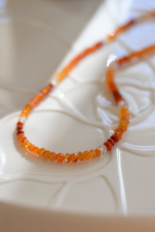 Fierce Flame Necklace | Carnelian Rock Crystal