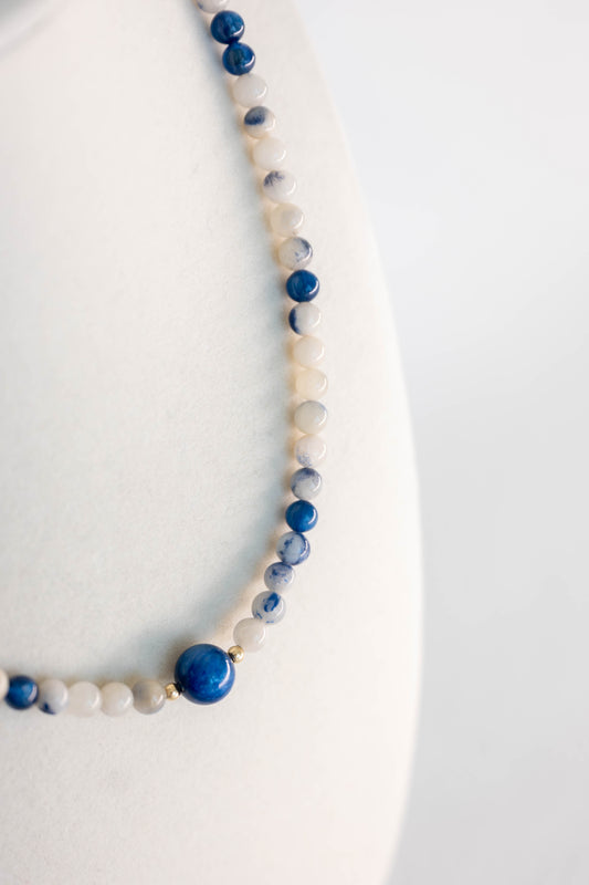 High Altitude Aura Necklace | Dumortierite Quartz Kyanite (AAA)