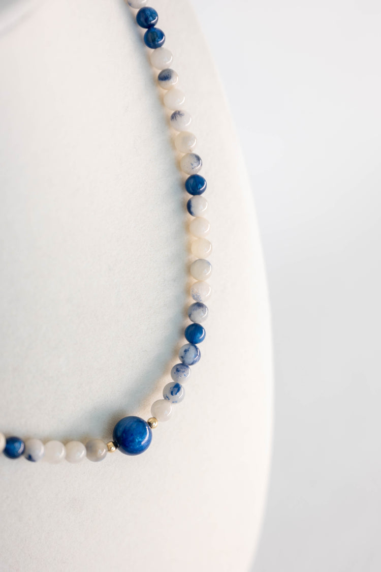 High Altitude Aura Necklace | Dumortierite Quartz Kyanite (AAA)