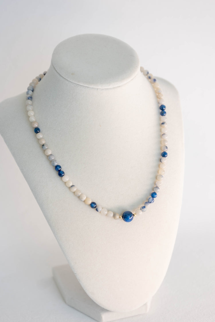 High Altitude Aura Necklace | Dumortierite Quartz Kyanite (AAA)