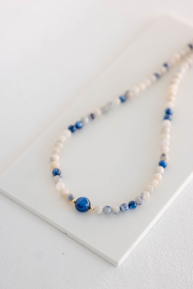 High Altitude Aura Necklace | Dumortierite Quartz Kyanite (AAA)