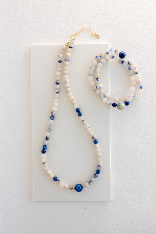 High Altitude Aura Necklace | Dumortierite Quartz Kyanite (AAA)