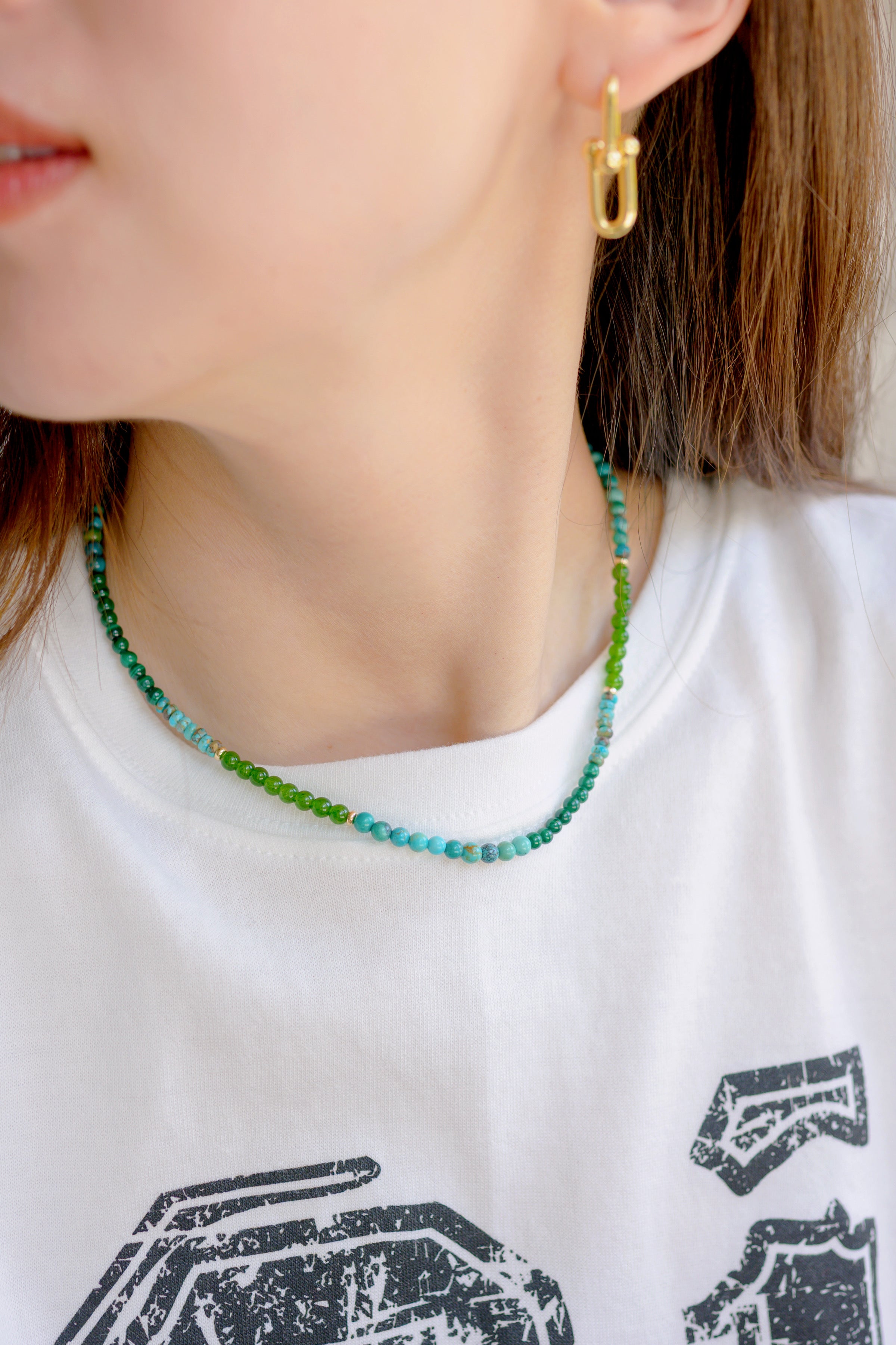 Green Horizon Necklace | Hubei Turquoise (A) Malachite Canada B.C. Jad