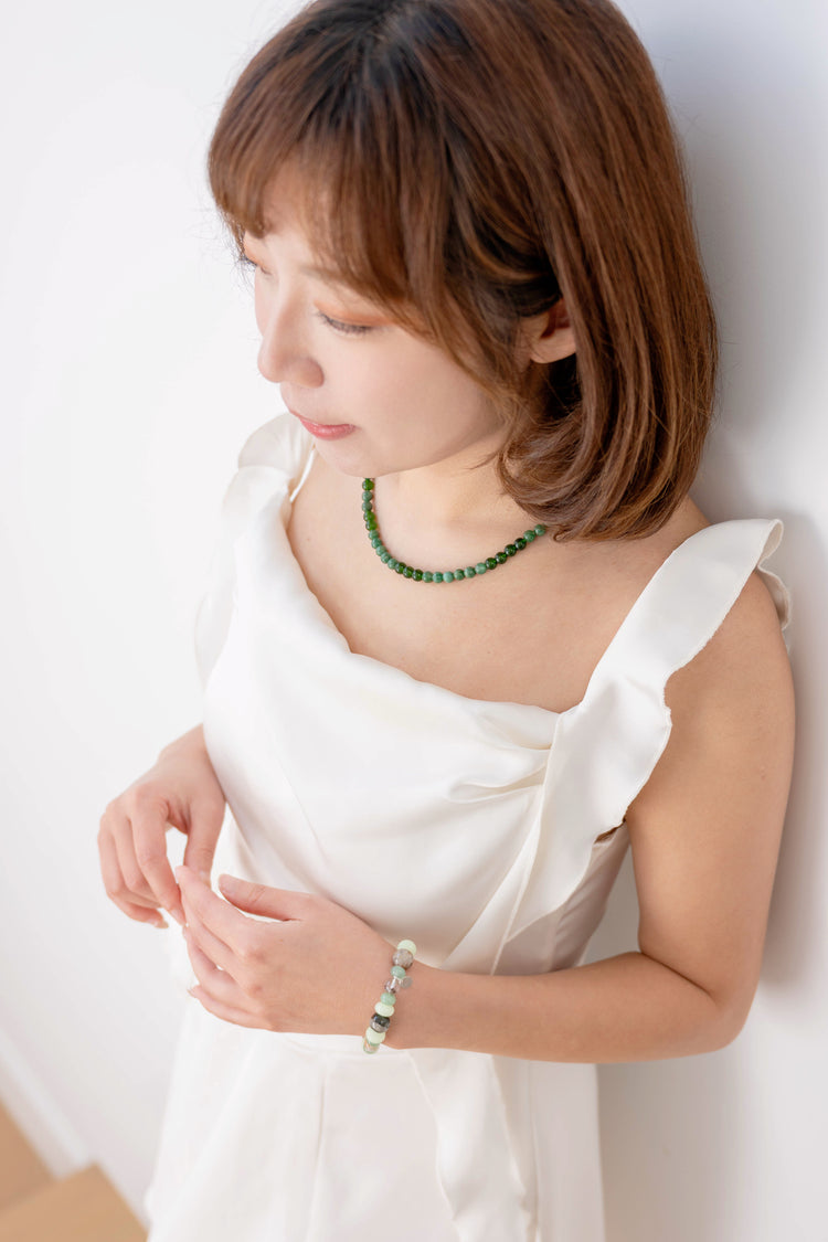 Jade Canopy Aura Necklace | Canada B.C. Jade(AA) African Jade (A)