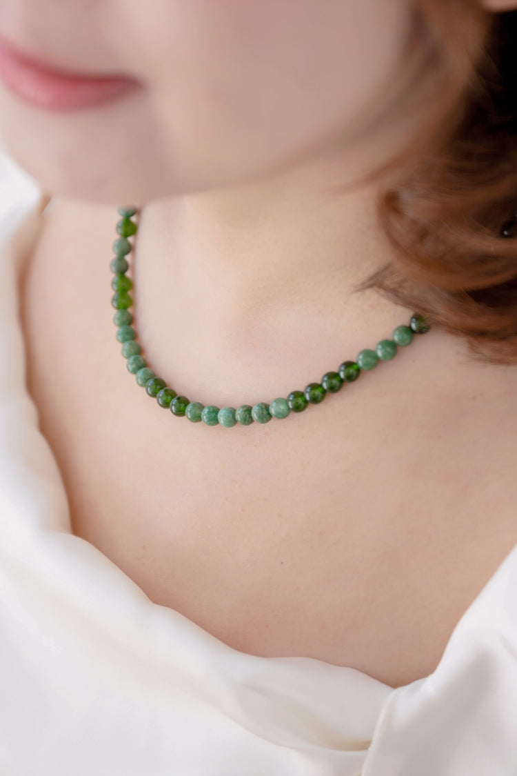 Jade Canopy Aura Necklace | Canada B.C. Jade(AA) African Jade (A)