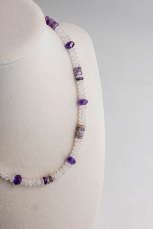 OnlyOne 3-10 Necklace | Amethyst (A) Rock Crystal Quartz