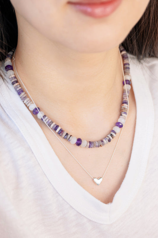 OnlyOne 3-11 Necklace | Amethyst (A) White Moonstone (A)