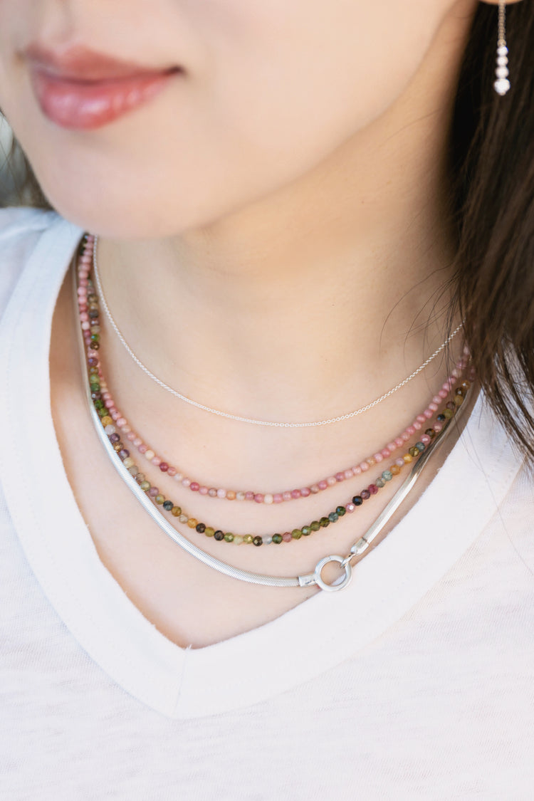 OnlyOne 3-7 Necklace | Tourmaline Rhodonite