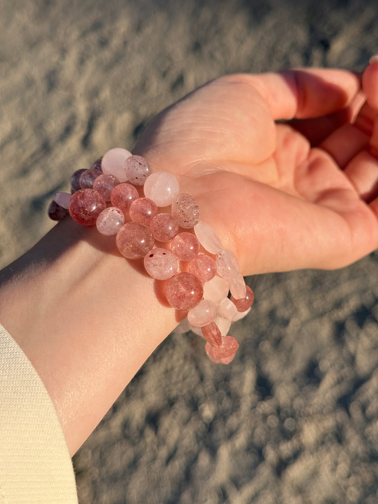 OnlyOne 3-6 Necklace/Bracelet | Rose Quartz Strawberry Quartz