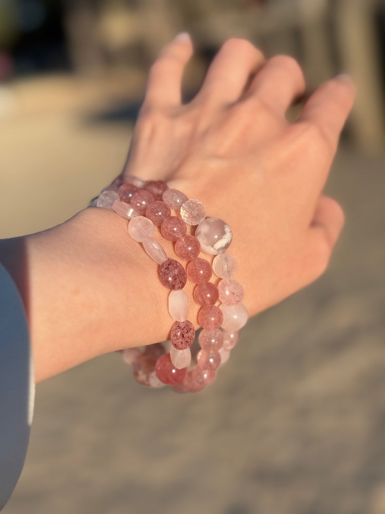 OnlyOne 3-6 Necklace/Bracelet | Rose Quartz Strawberry Quartz