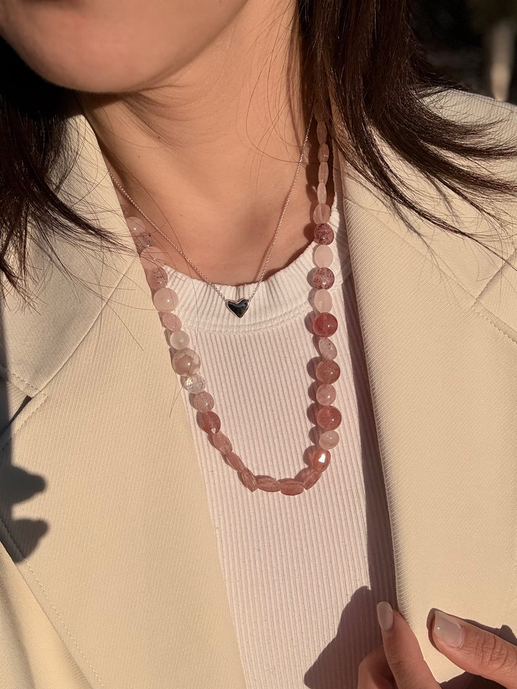 OnlyOne 3-6 Necklace/Bracelet | Rose Quartz Strawberry Quartz