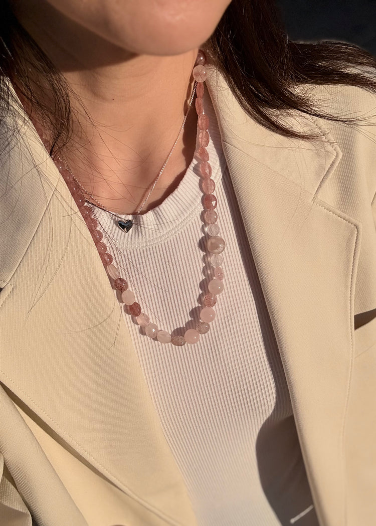 OnlyOne 3-6 Necklace/Bracelet | Rose Quartz Strawberry Quartz
