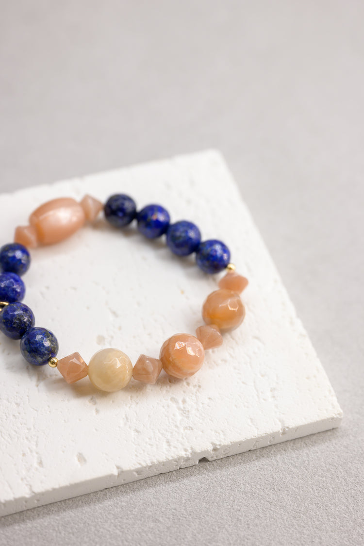 OnlyOne 1-16 Bracelet  | Pink Moonstone(A) Lapis