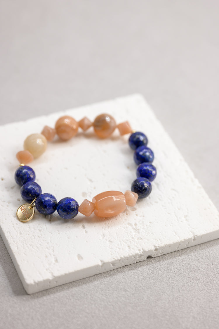 OnlyOne 1-16 Bracelet  | Pink Moonstone(A) Lapis
