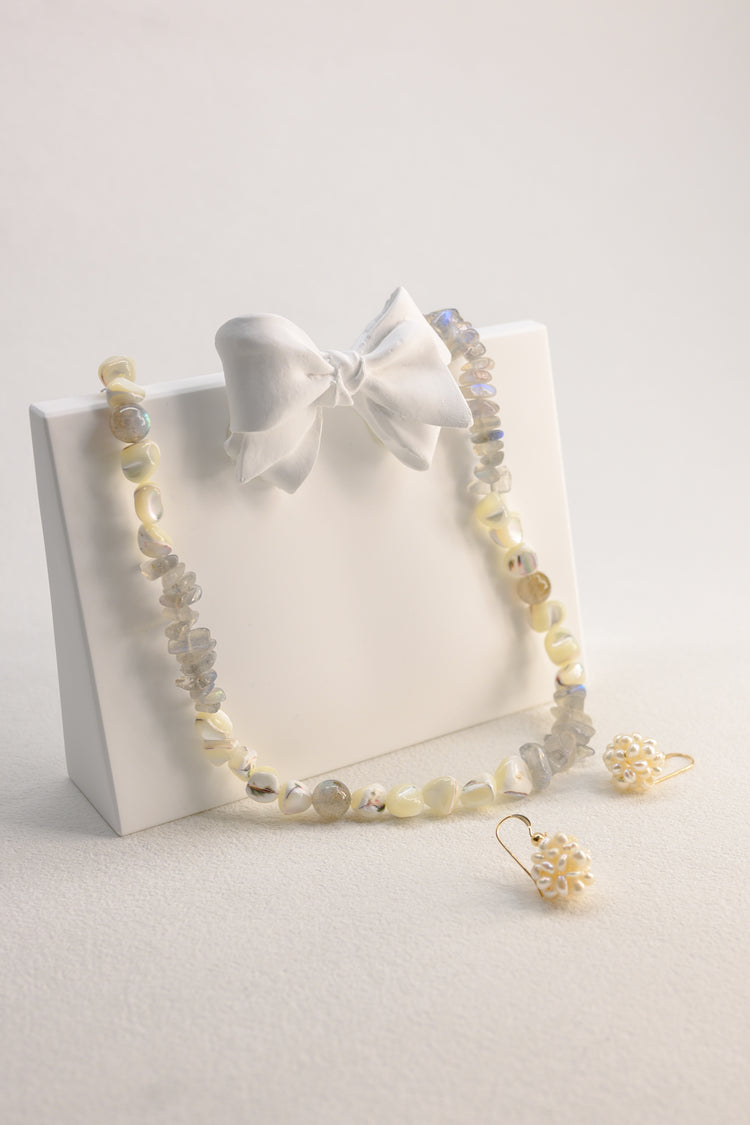 Pearl Bloom Earrings | White Freshwater Pearls