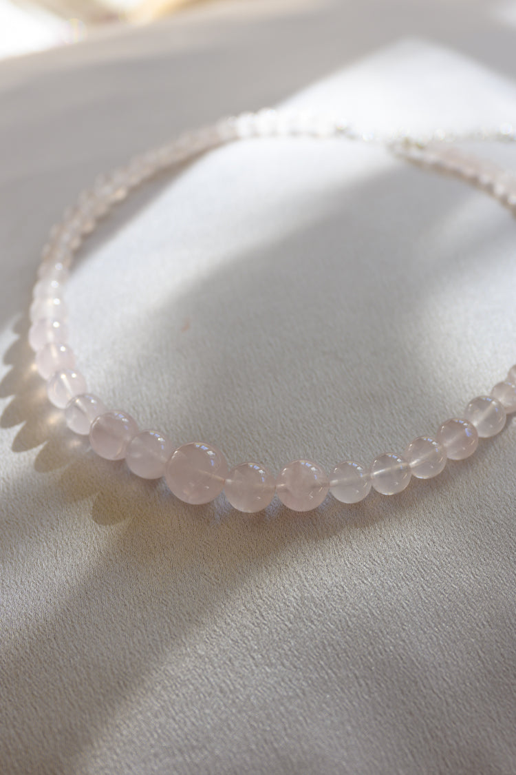 Petal Dream Necklace | Rose Quartz(AA)